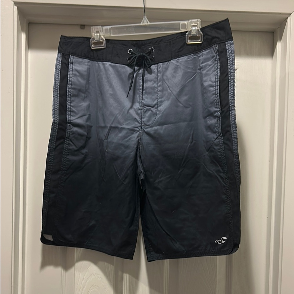 Hollister Black Board Shorts Quick-Dry Swimwear